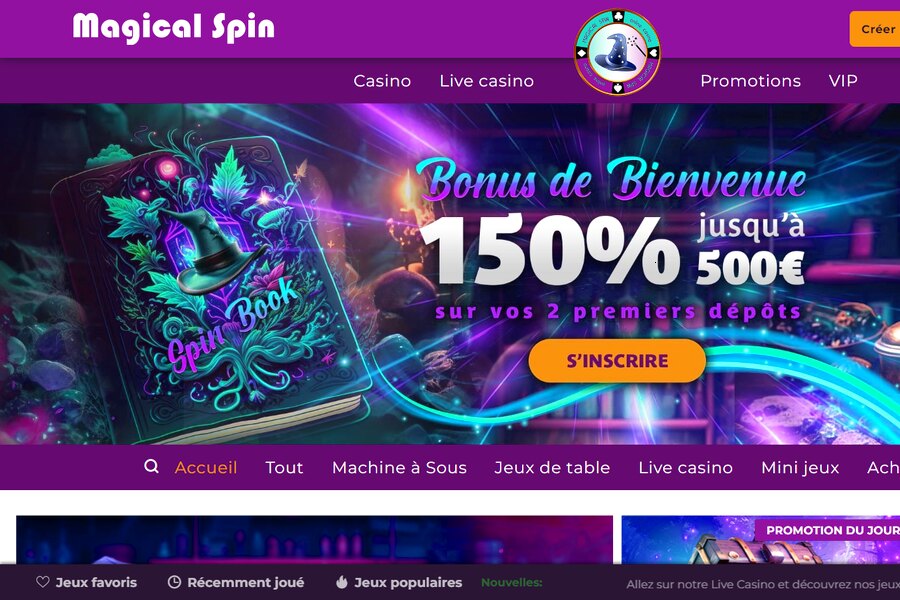 Magical Spin Casino : Boostez vos gains grâce aux Bonus